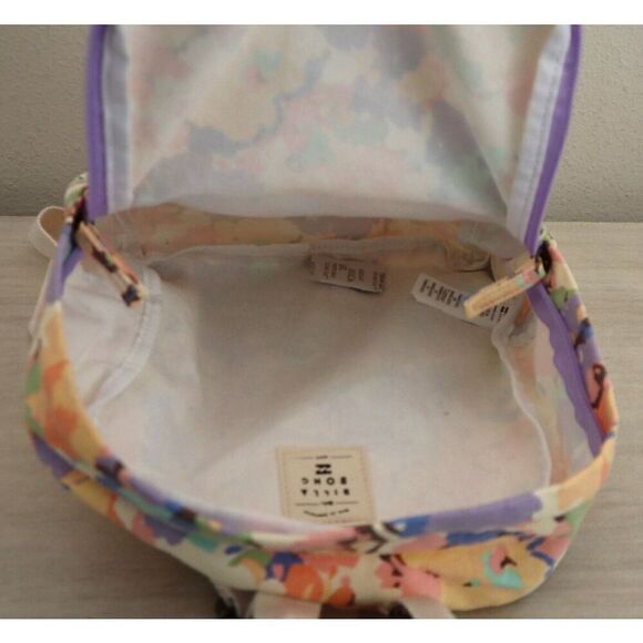 Billabong JABGQBMI Women's Purple Floral Mini Mama Canvas Backpack - Picture 8 of 10